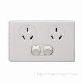 Wall Light Switch with Double Socket and Outlet
